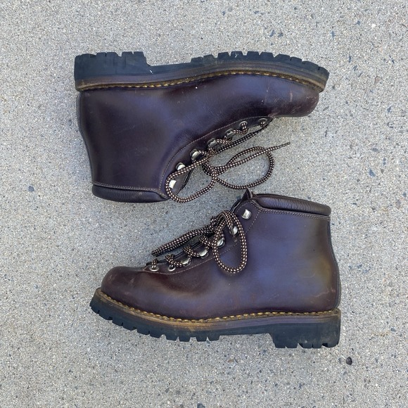 Vtg Calzaturificio The Alps By Fabiano Welted Mountain Hiking Boots Sz 36 / 7.5